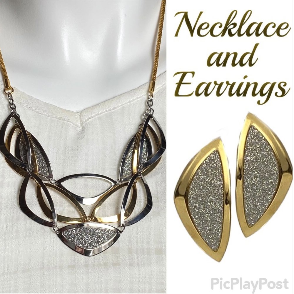 Necklace and Earring Set Stainless Steel